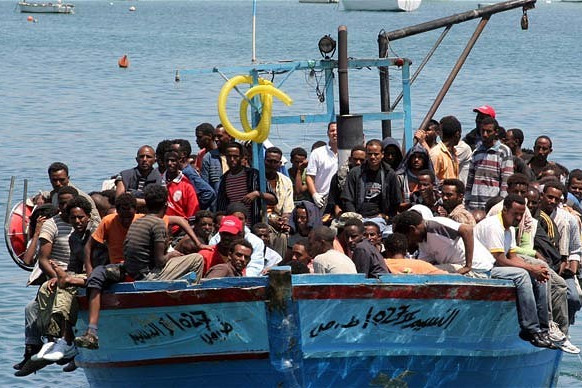 immigrants in Lampedusa